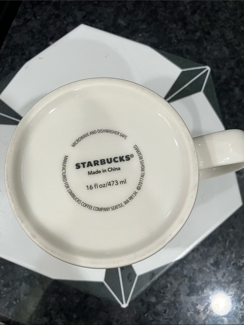Starbucks New Zealand Kiwi Ceramic Mug - Cream and Brown - Picture 2 of 3